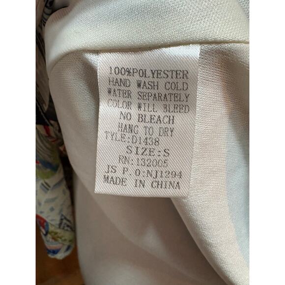 Entro Size Small Multi Patterned Long Sleeve Dress - Picture 3 of 8